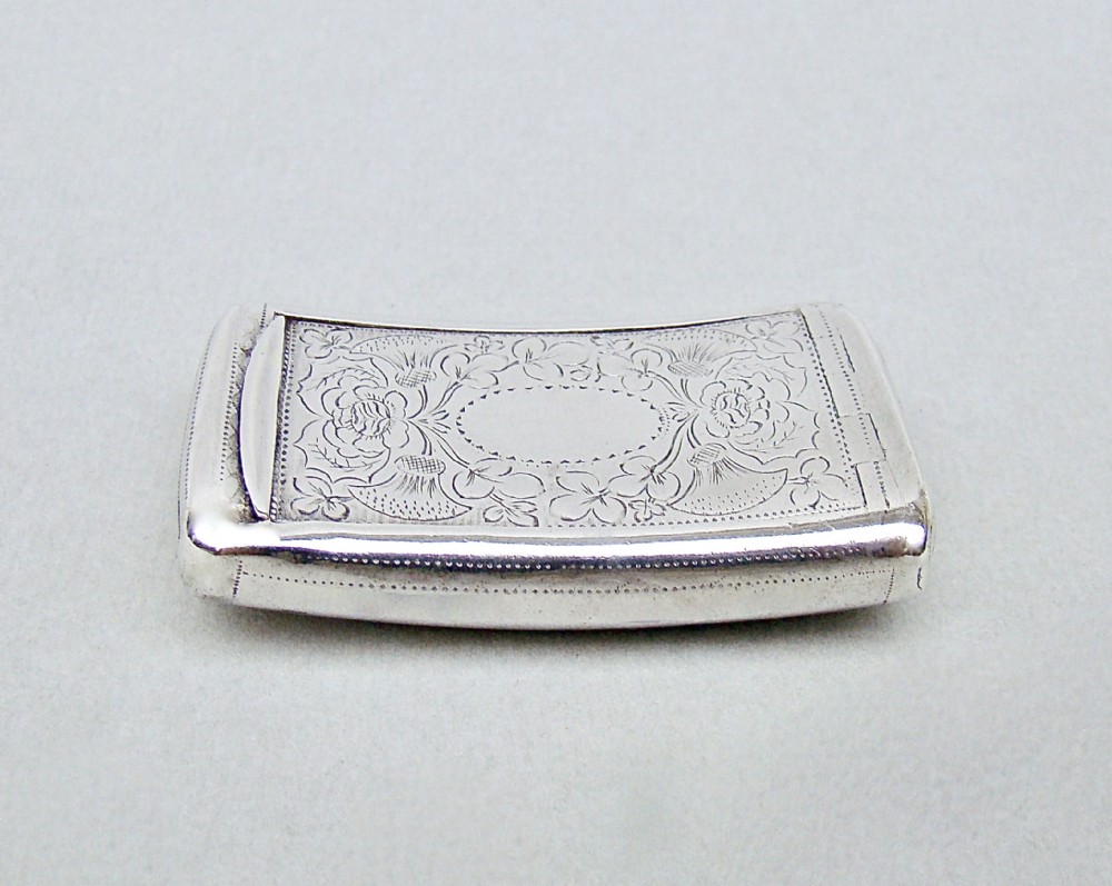 EXQUISITE GEORGIAN SILVER SNUFF BOX BY T. SIMPSON & SON, BIRMINGHAM 1818
