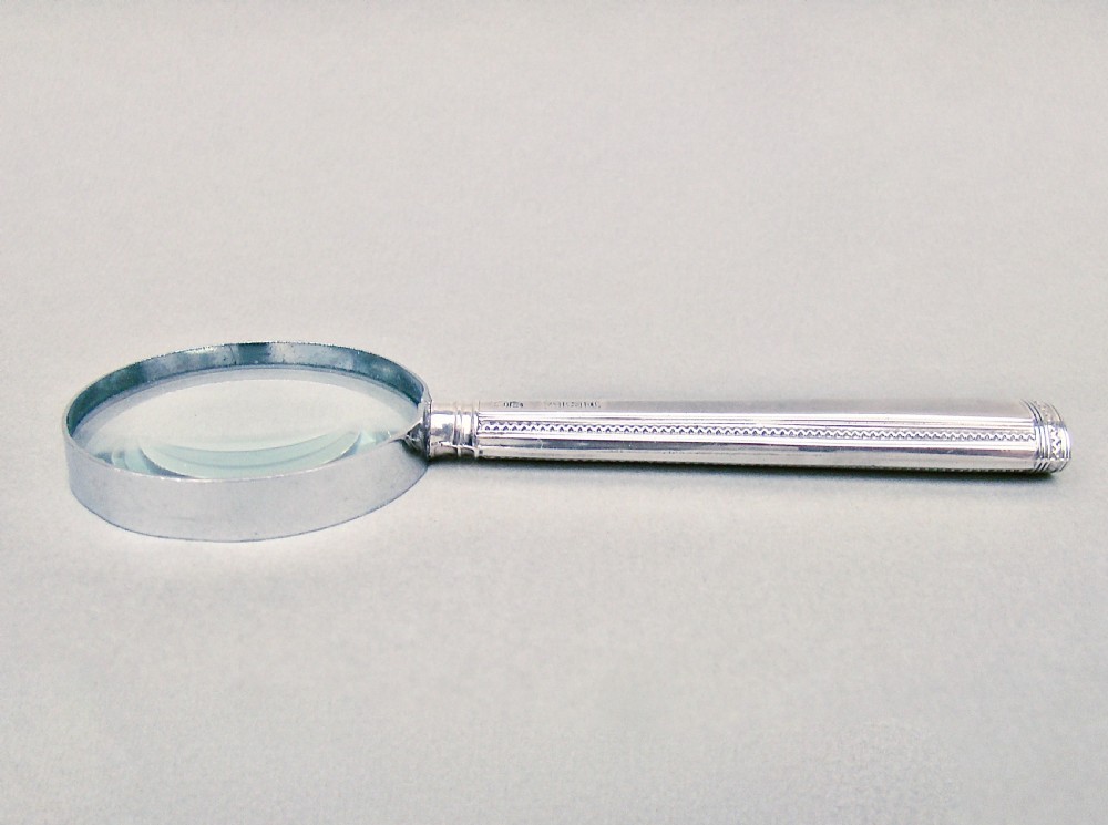 SMALL GEORGE V SILVER MAGNIFYING GLASS BY JOHN BIGGIN, SHEFFIELD 1921 View II