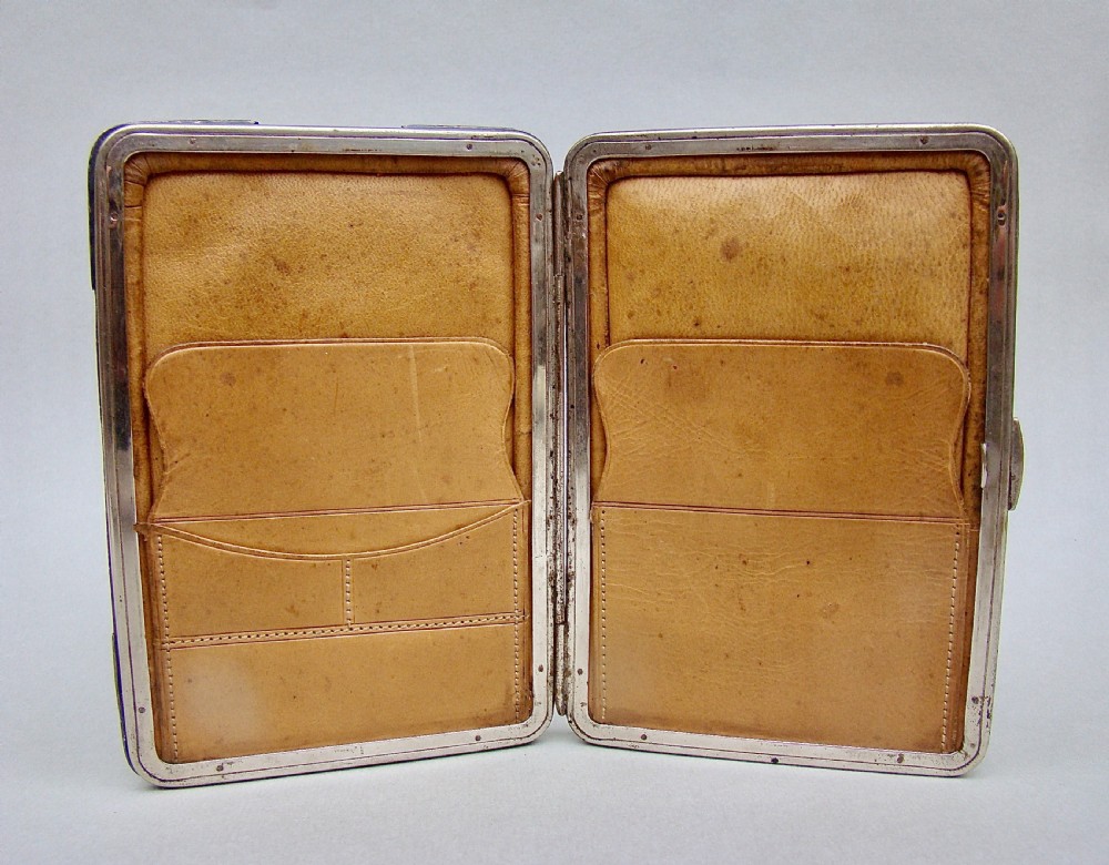 ART NOUVEAU SILVER MOUNTED CROCODILE CARD CASE & WALLET BY LUDWIG KRUMM, LONDON 1901 View V