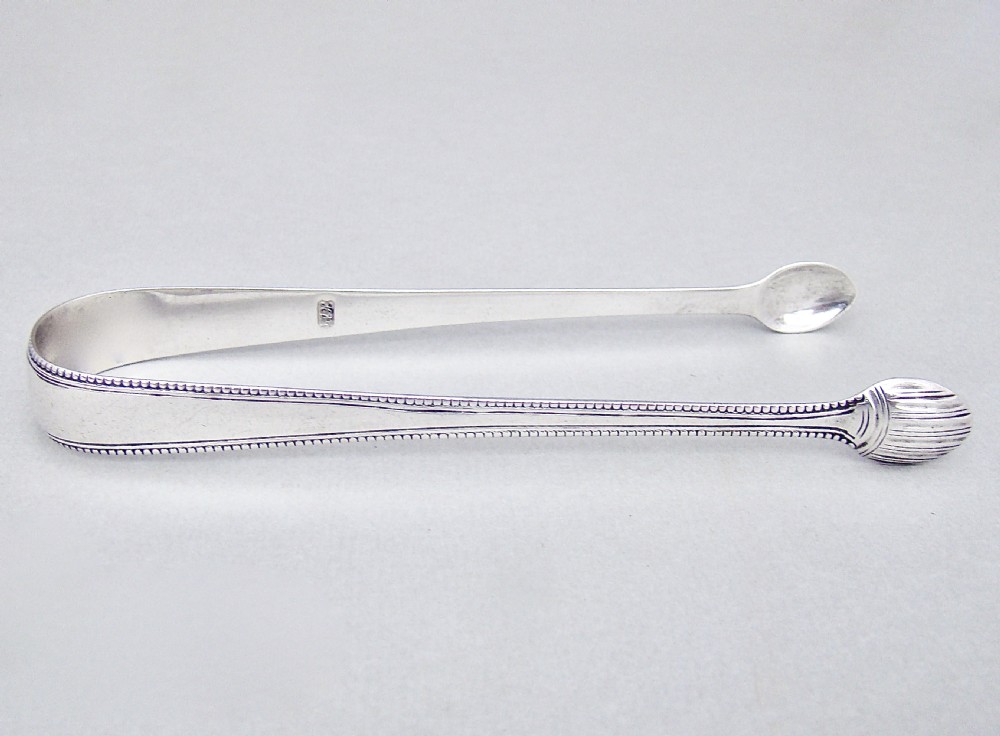 HESTER BATEMAN GEORGIAN SILVER SUGAR TONGS, LONDON CIRCA 1770
 View IV
