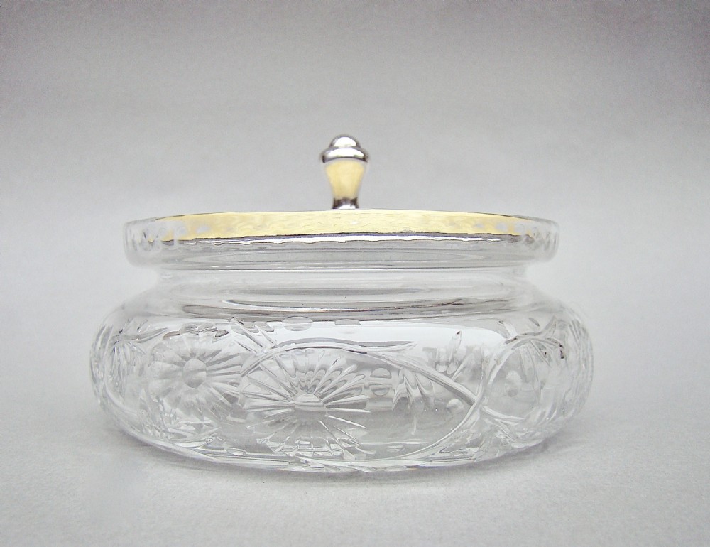 ART DECO SILVER & GUILLOCHE ENAMEL TOILETRY JAR BY CHARLES GREEN & CO, BIRMINGHAM 1935 View III