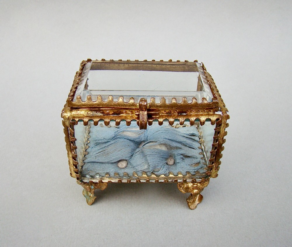 UNUSUAL 19TH C. FRENCH ORMULU & BEVELLED GLASS JEWELLERY CASKET, CIRCA 1890 View II