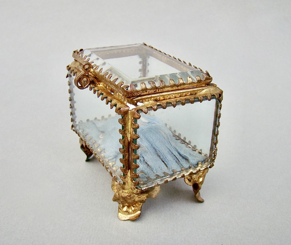 UNUSUAL 19TH C. FRENCH ORMULU & BEVELLED GLASS JEWELLERY CASKET, CIRCA 1890 View IV