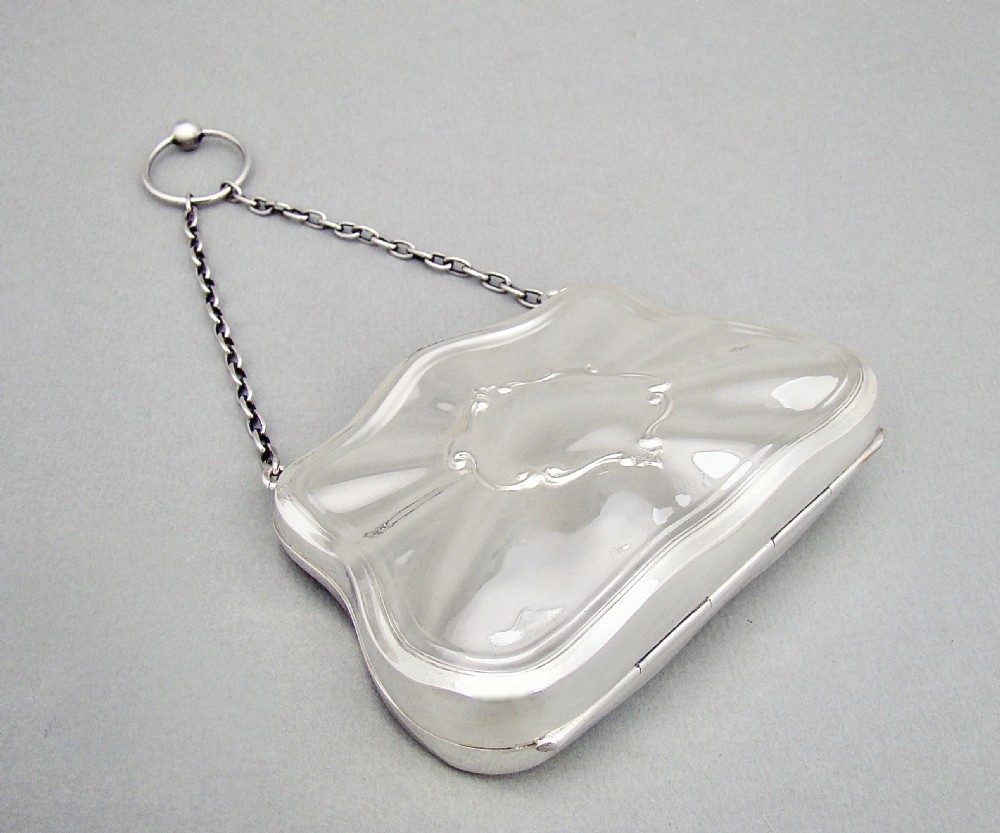 SUPERB GEORGE V SILVER COCKTAIL PURSE BY SAMPSON MARKS & CO, BIRMINGHAM 1910 View III