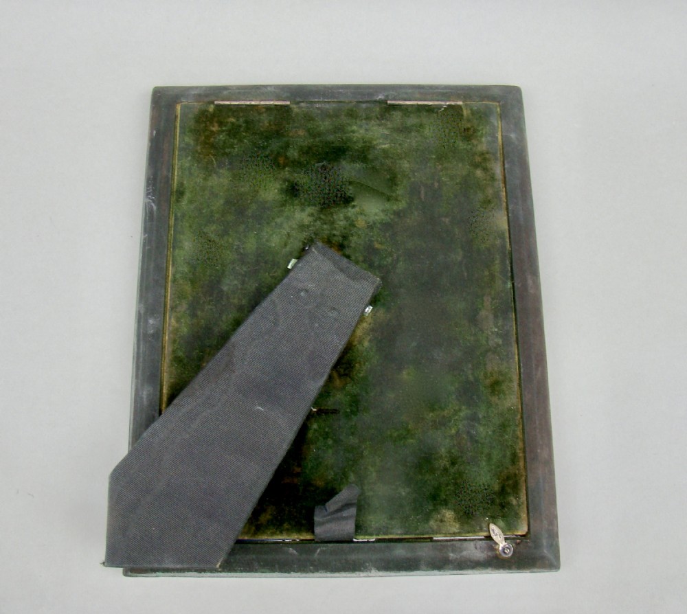 EDWARDIAN 10 INCHES TALL SOLID SILVER PHOTO FRAME BY S.O & CO BIRMINGHAM, 1906
 View VII