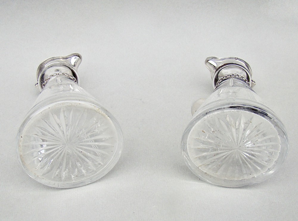 PAIR OF ART DECO SILVER MOUNTED WHISKY TOTS BY THE GOLDSMITHS & SILVERSMITH CO LTD, LONDON 1933 View VIII