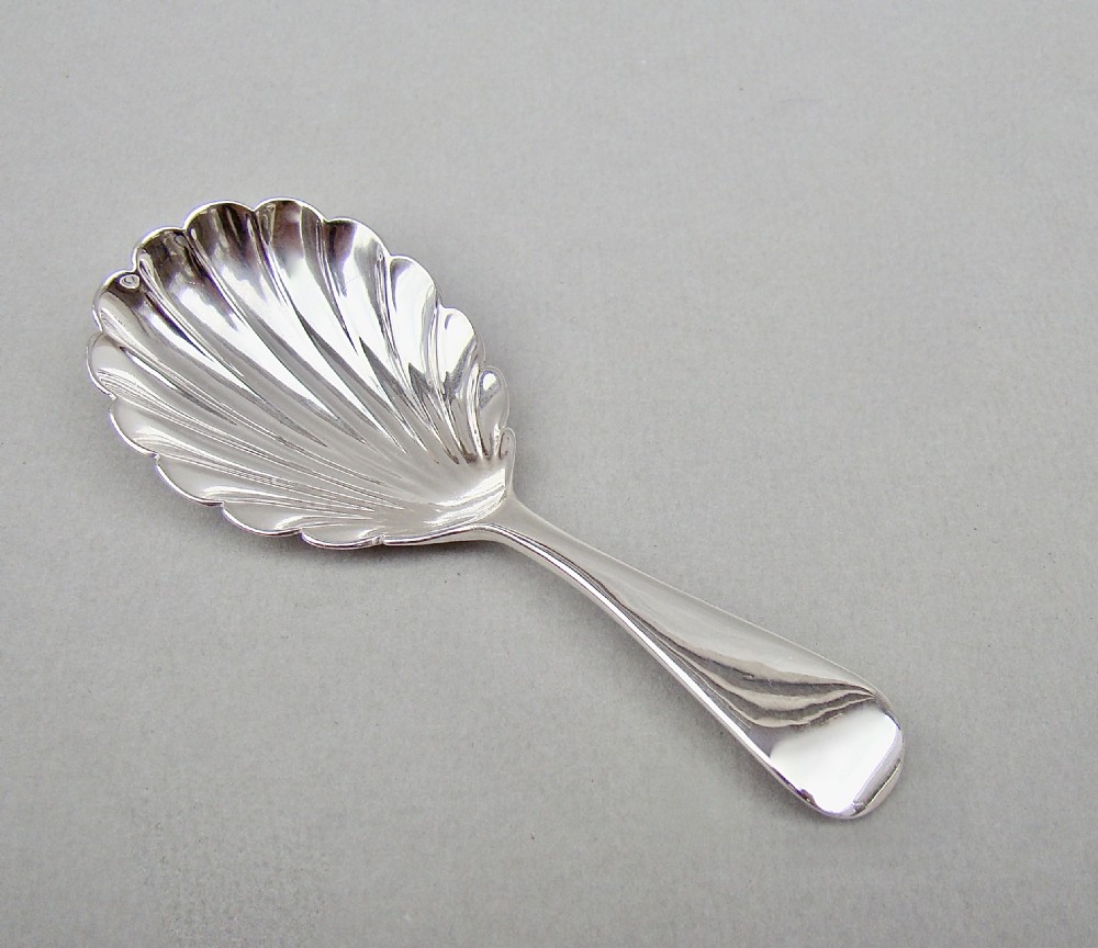 VICTORIAN SILVER CADDY SPOON BY JOHN ALDWINKLE & THOMAS SLATER, LONDON 1894