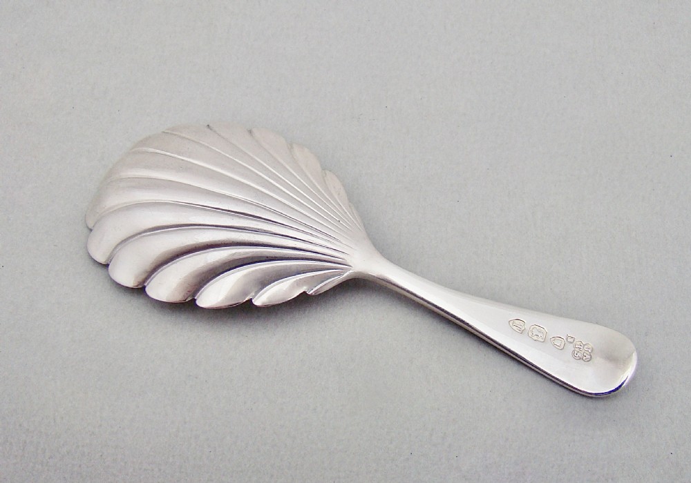 VICTORIAN SILVER CADDY SPOON BY JOHN ALDWINKLE & THOMAS SLATER, LONDON 1894 View II