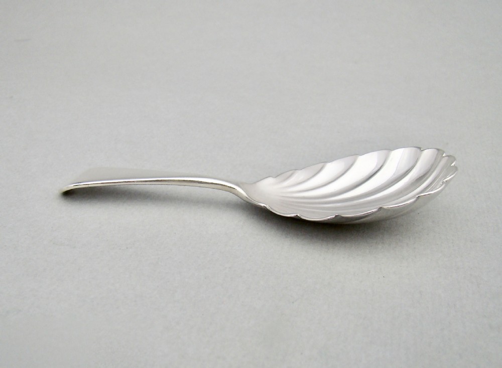 VICTORIAN SILVER CADDY SPOON BY JOHN ALDWINKLE & THOMAS SLATER, LONDON 1894 View III