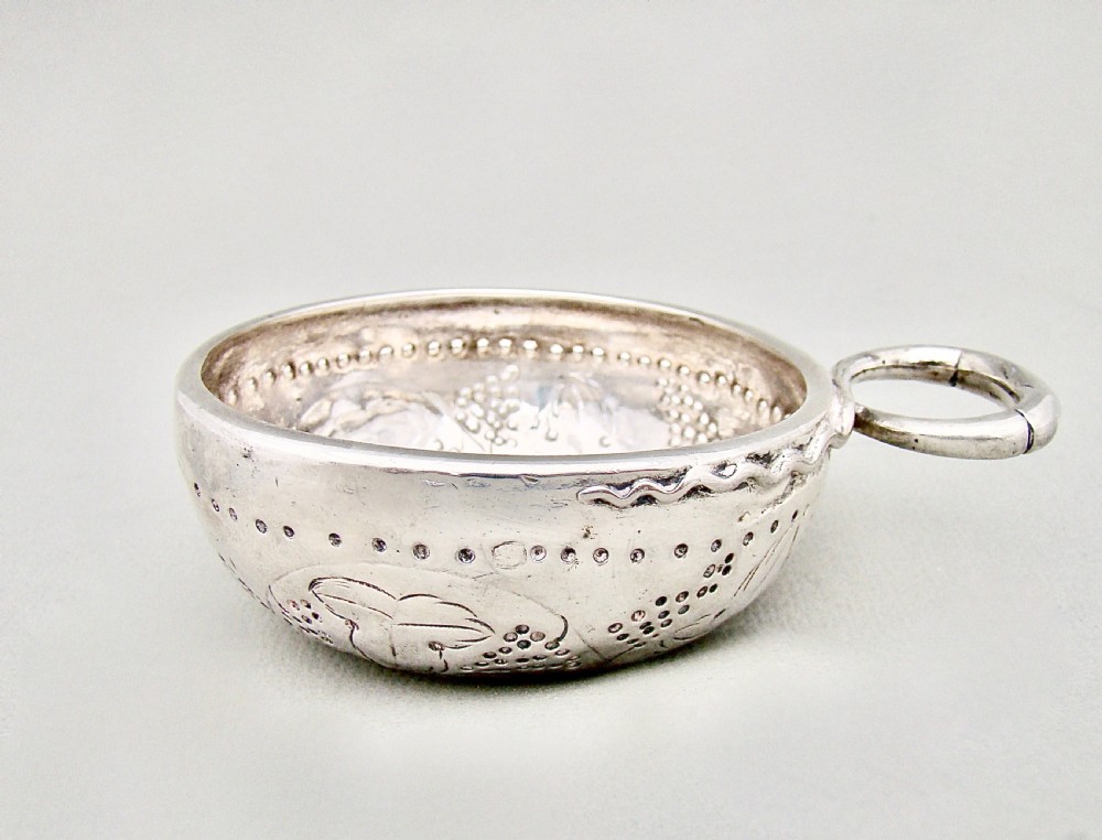 EARLY 19TH C. FRENCH PROVINCIAL SILVER WINE TASTER OR TASTE VIN, CIRCA 1820 View IV