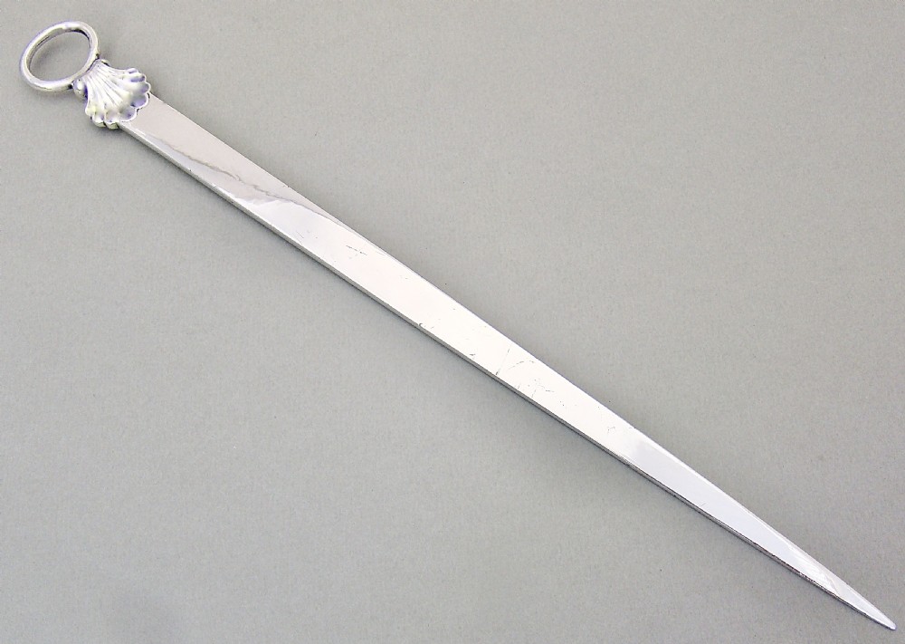 SUPERB GEORGIAN SILVER MEAT SKEWER BY EDWARD ALDRIDGE I & EDWARD ALDRIDGE II , LONDON 1762 View II