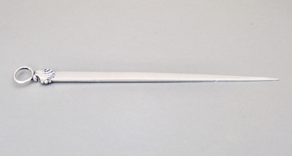 SUPERB GEORGIAN SILVER MEAT SKEWER BY EDWARD ALDRIDGE I & EDWARD ALDRIDGE II , LONDON 1762 View IV