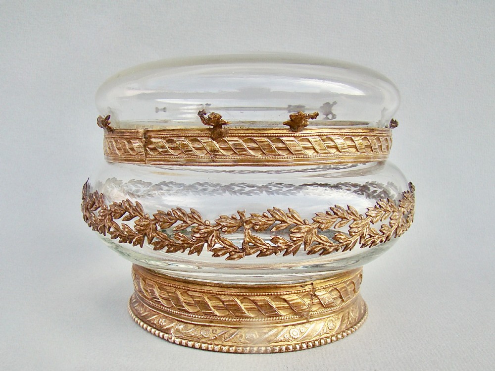 EXQUISITE NAPOLEON III FRENCH ORMULU MOUNTED DRESSING TABLE JAR , CIRCA 1860 View II