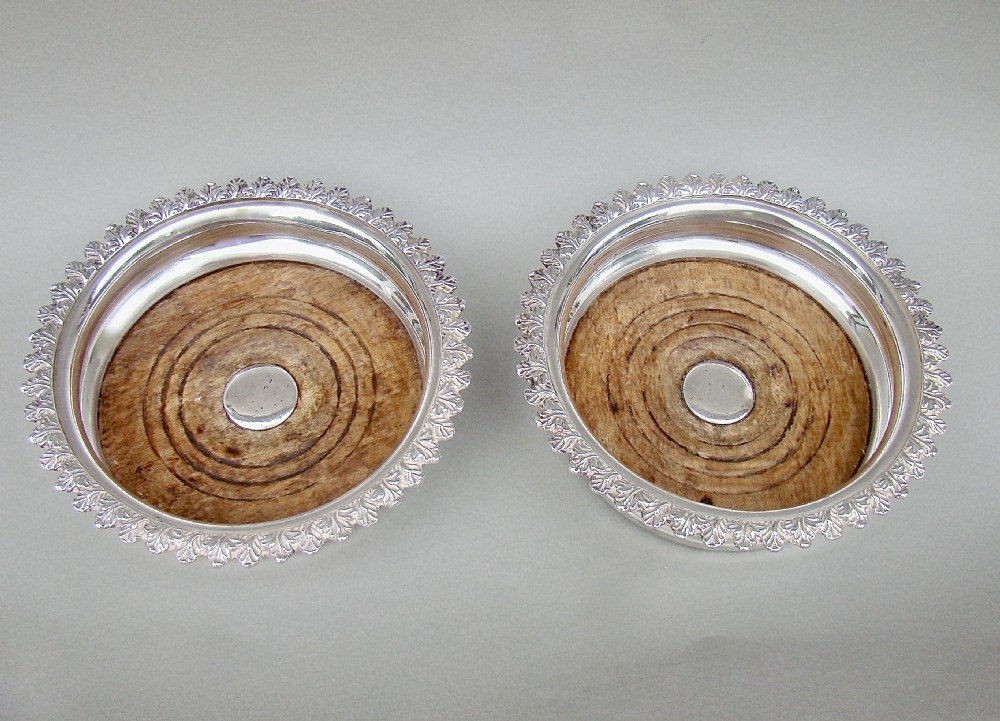 UNUSUAL PAIR OF GEORGIAN OLD SHEFFIELD PLATE WINE COASTERS, CIRCA 1800 View II