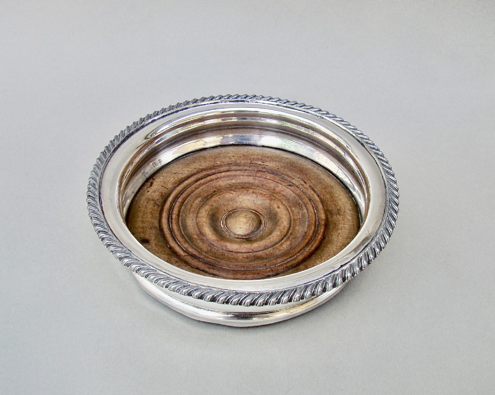 GEORGIAN OLD SHEFFIELD PLATE WINE COASTER, CIRCA 1800