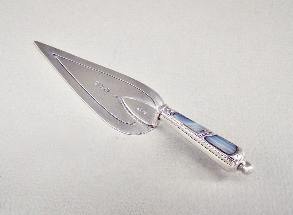 RARE VICTORIAN SILVER & AGATE 