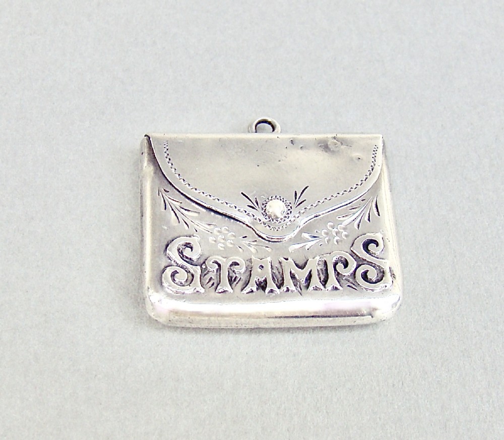 ART NOUVEAU SILVER STAMP CASE BY CRISFORD & NORRIS, BIRMINGHAM 1903