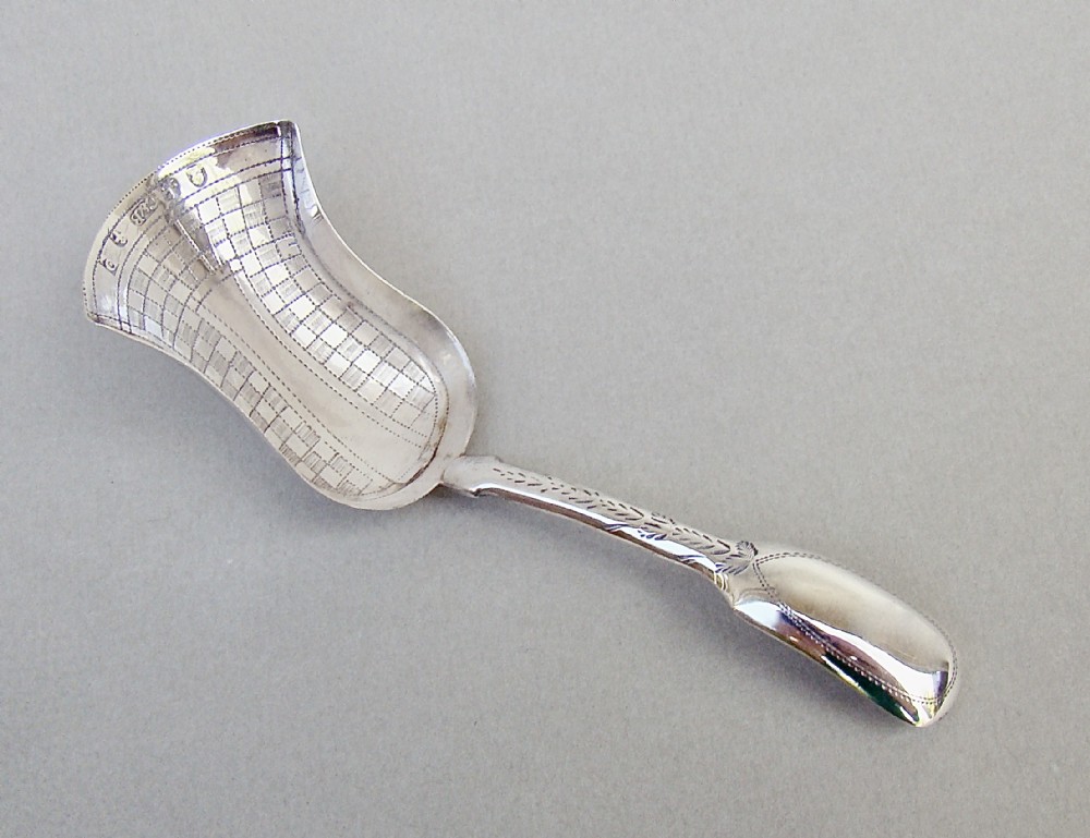 DELIGHTFUL GEORGIAN SILVER TULIP-SHAPED CADDY SPOON BY COCKS & BETTRIDGE, BIRMINGHAM 1813