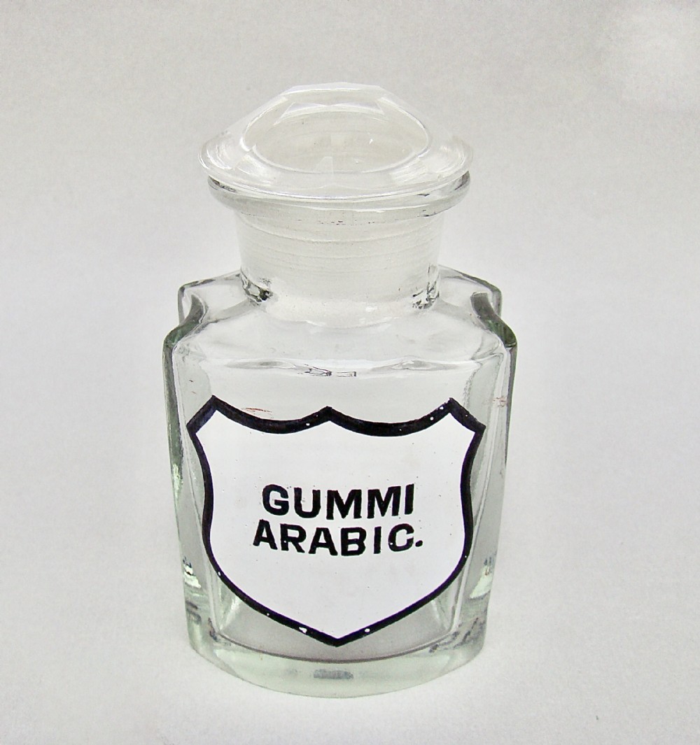 DELIGHTFUL  SMALL VICTORIAN WHITE LABEL APOTHECARY JAR, CIRCA 1890