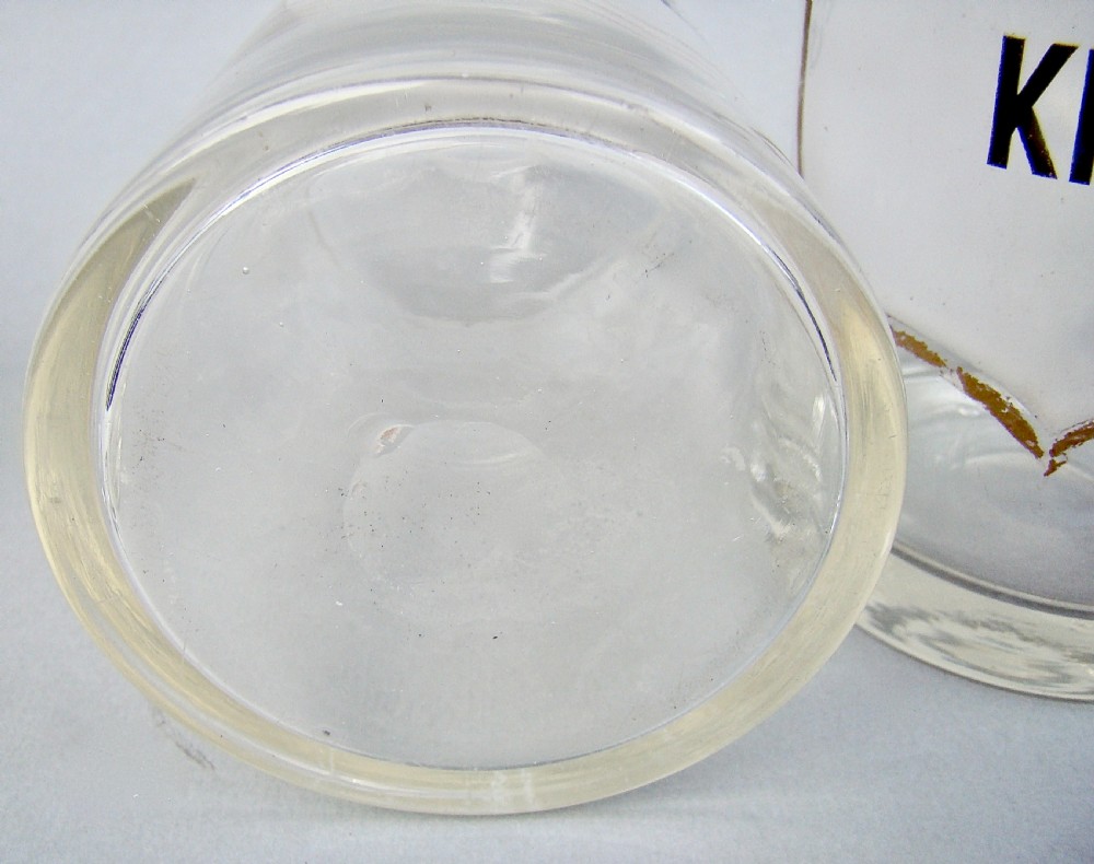 DECORATIVE SET OF THREE MEDIUM VICTORIAN WHITE LABEL APOTHECARY JARS, CIRCA 1890 View VI