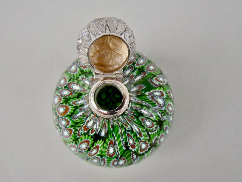 RARE VICTORIAN SILVER MOUNTED MILLEFIORI GLASS SCENT BOTTLE, CIRCA 1890 View VI