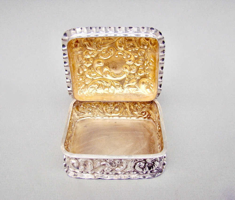 GEORGE V SILVER TRINKET BOX BY SAUNDERS & SHEPHERD, CHESTER 1912 View IV