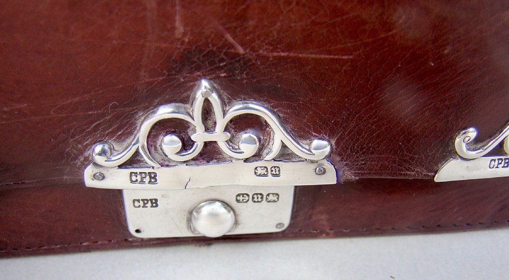 VICTORIAN SILVER & LEATHER PURSE BY CHARLES PENNY BROWN, BIRMINGHAM 1894 View IV