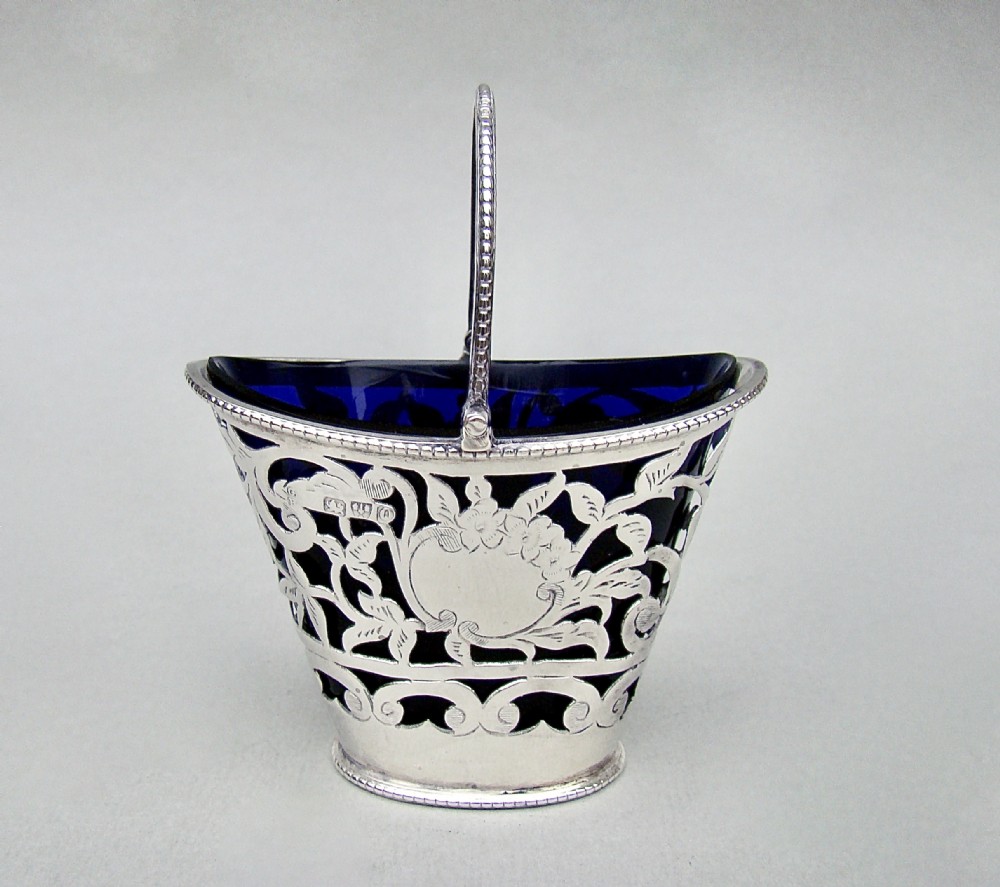 RARE VICTORIAN SILVER CREAM PAIL BY NATHAN & HAYES, CHESTER 1899