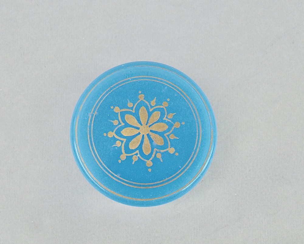 DELIGHTFUL FRENCH PALAIS ROYAL OPALINE & GILT GLASS TRINKET BOX, CIRCA 1880
 View V