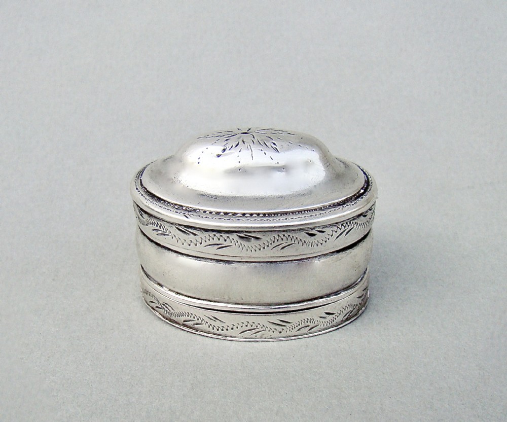 RARE & EXQUISITE GEORGIAN SILVER NUTMEG GRATER BY JOSEPH TAYLOR, BIRMINGHAM 1799