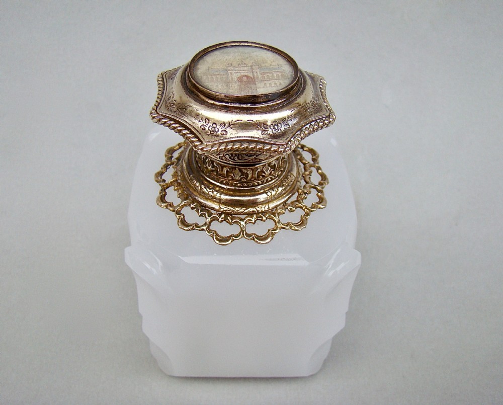 FRENCH PALAIS ROYAL, GRAND TOUR,  ORMULU & OPALINE GLASS SCENT BOTTLE, CIRCA 1870 View IV