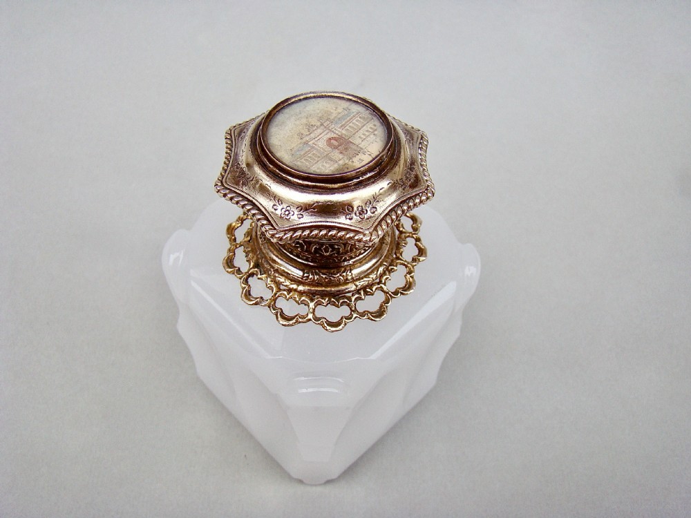 FRENCH PALAIS ROYAL, GRAND TOUR,  ORMULU & OPALINE GLASS SCENT BOTTLE, CIRCA 1870