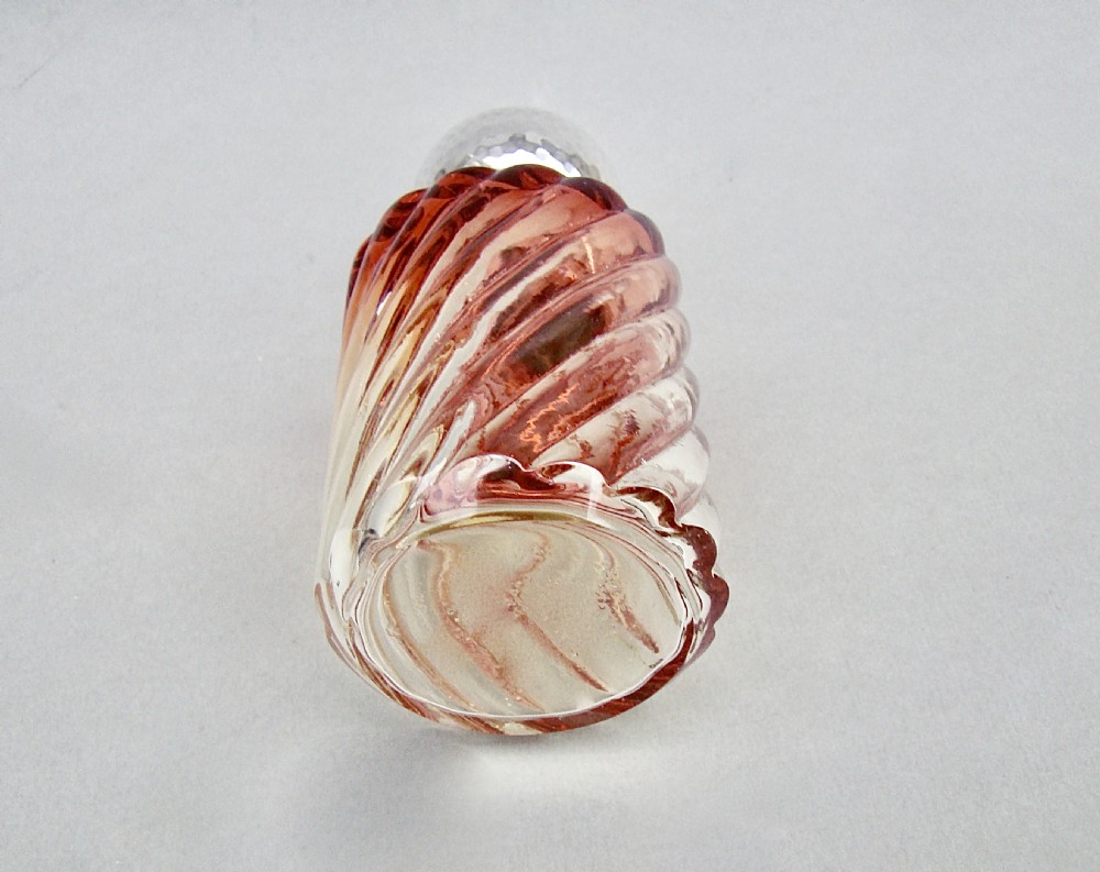 FABULOUS SILVER MOUNTED FRENCH BACCARAT BAMBOO PATTERN SCENT BOTTLE, CIRCA 1890 View VII