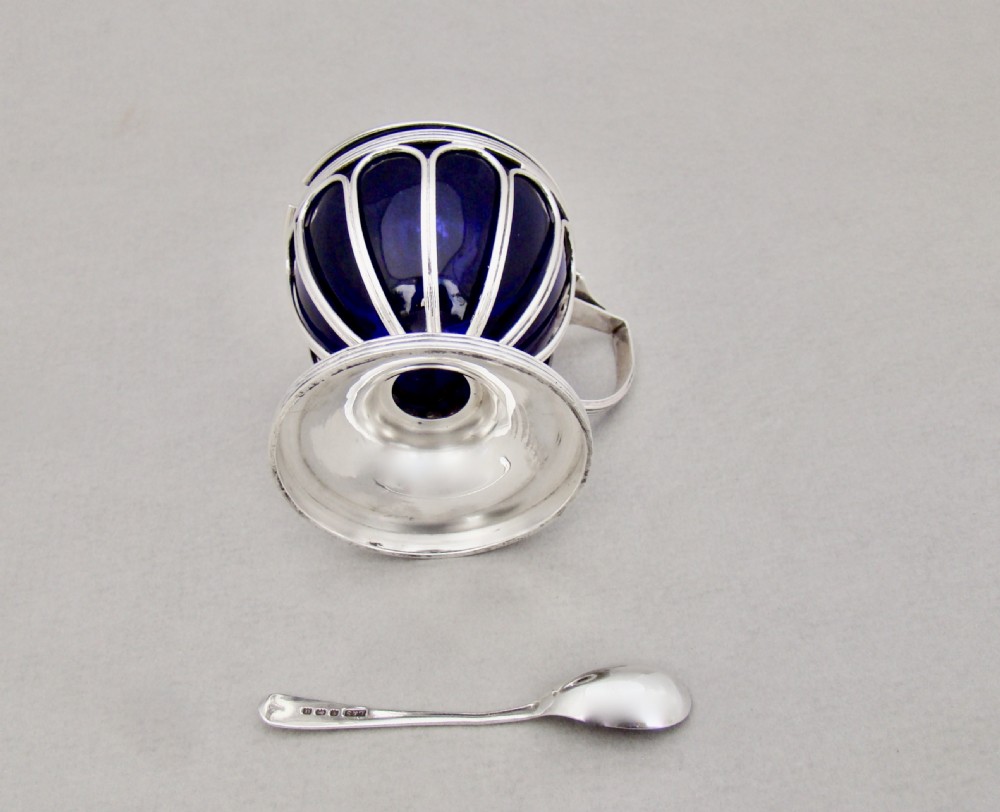 ELEGANT EDWARDIAN SILVER WIREWORK MUSTARD BY DEAKIN & FRANCIS, BIRMINGHAM 1907 View VI