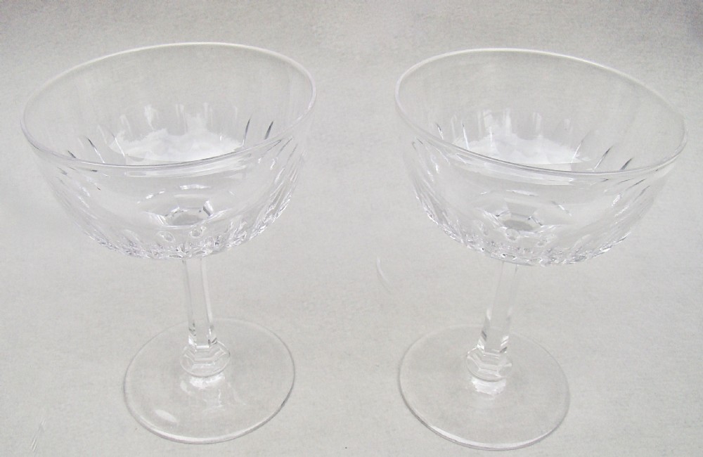 ELEGANT PAIR OF VICTORIAN SLICED-CUT CHAMPAGNE COUPES, CIRCA 1890 View II