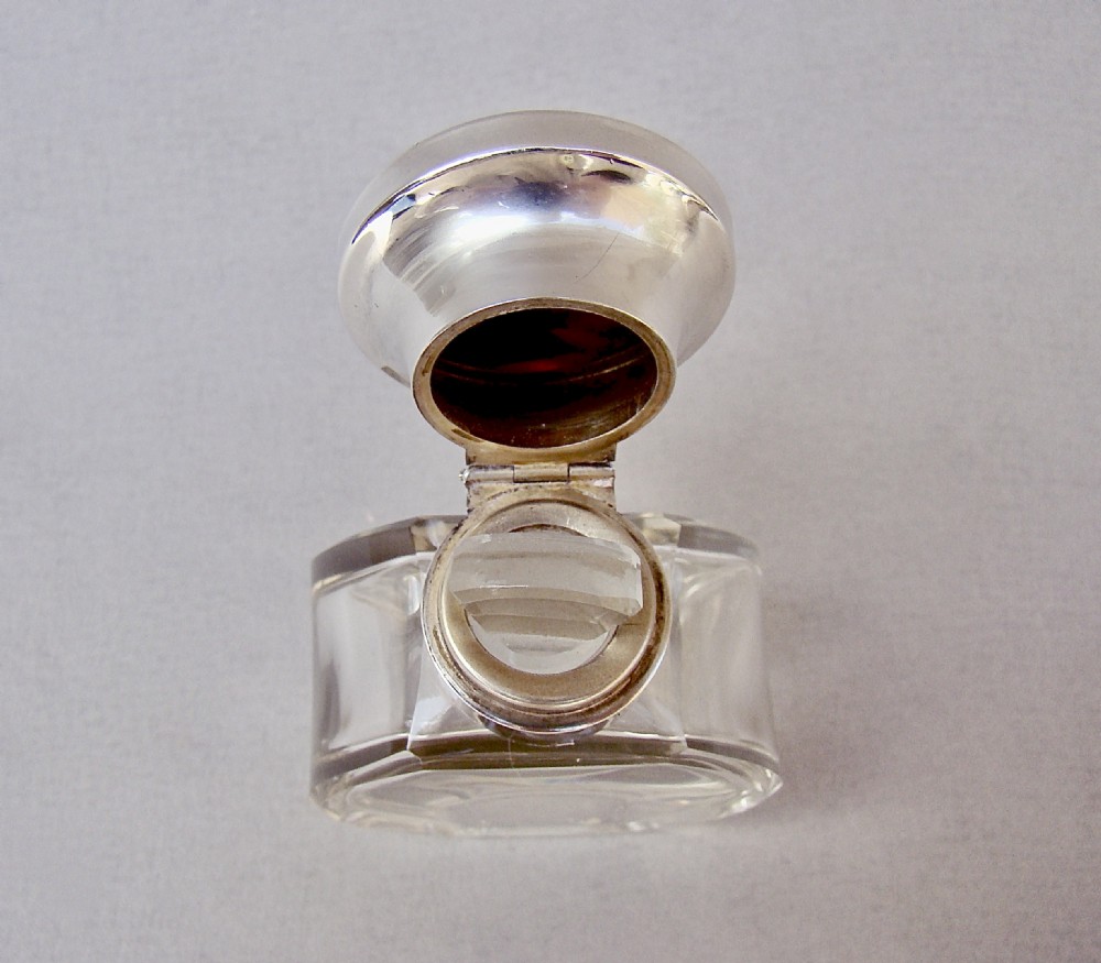 EXQUISITE EDWARDIAN SILVER & TORTOISESHELL SCENT BOTTLE BY LEVI & SALAMAN, BIRMINGHAM 1909 View VIII