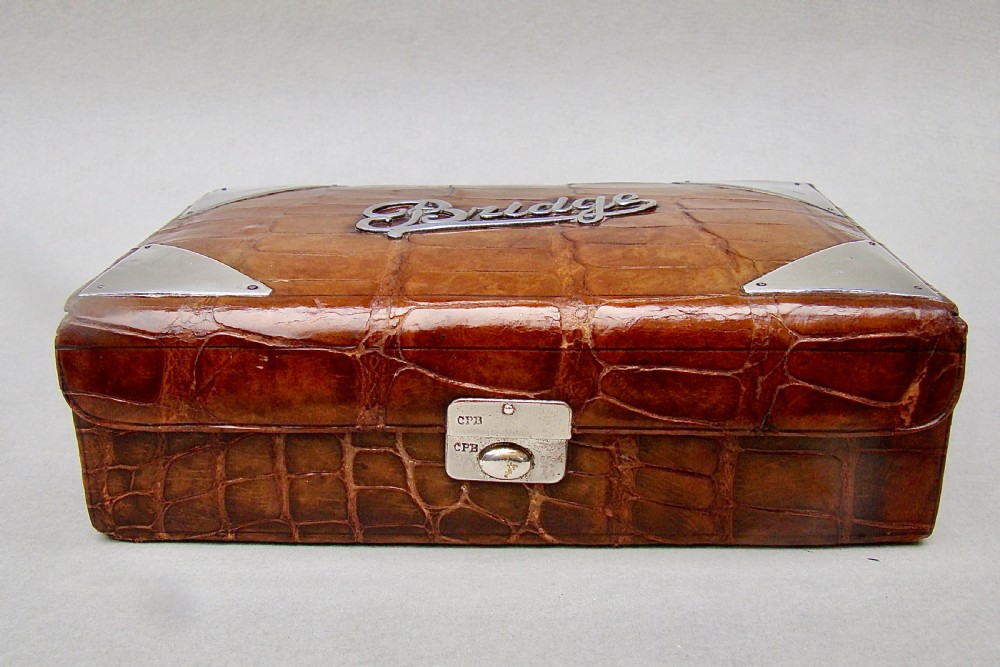 EDWARDIAN SILVER MOUNTED BRIDGE PLAYING CARDS BOX BY CHARLES PENNY BROWN, BIRMINGHAM 1903 View III