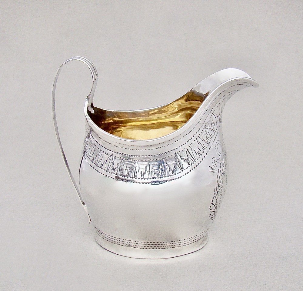DELIGHFUL GEORGIAN SILVER CREAM JUG BY SAMUEL & EDWARD DAVENPORT , LONDON 1803