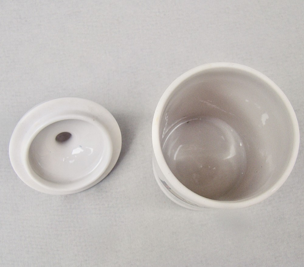 DELIGHTFUL VICTORIAN SMALL PORCELAIN APOTHECARY JAR, CIRCA 1890 View V