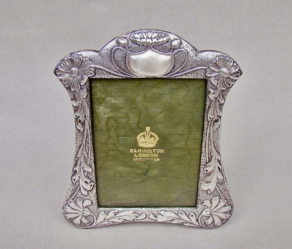 FABULOUS ART NOUVEAU SILVER PHOTO FRAME BY LAURENCE EMANUEL, BIRMINGHAM 1906