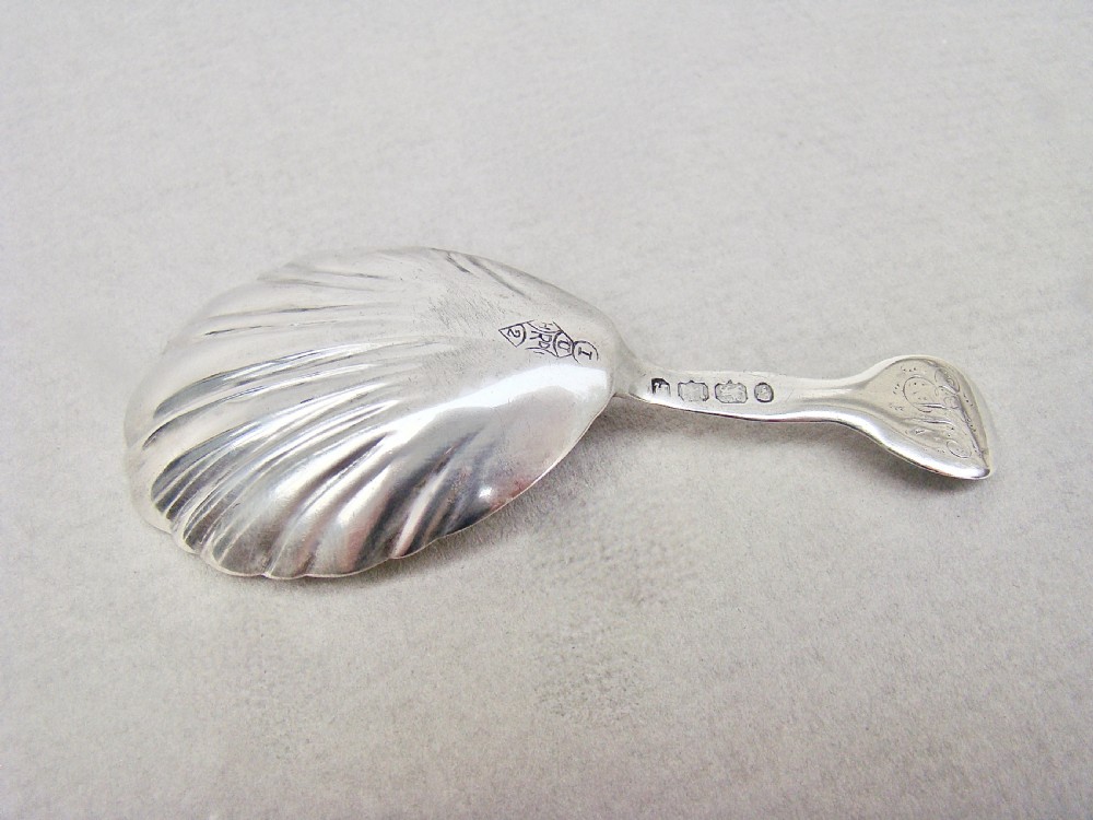 RARE EXETER SILVER CADDY SPOON BY HENRY ELLIS & SON, EXETER 1849 View III