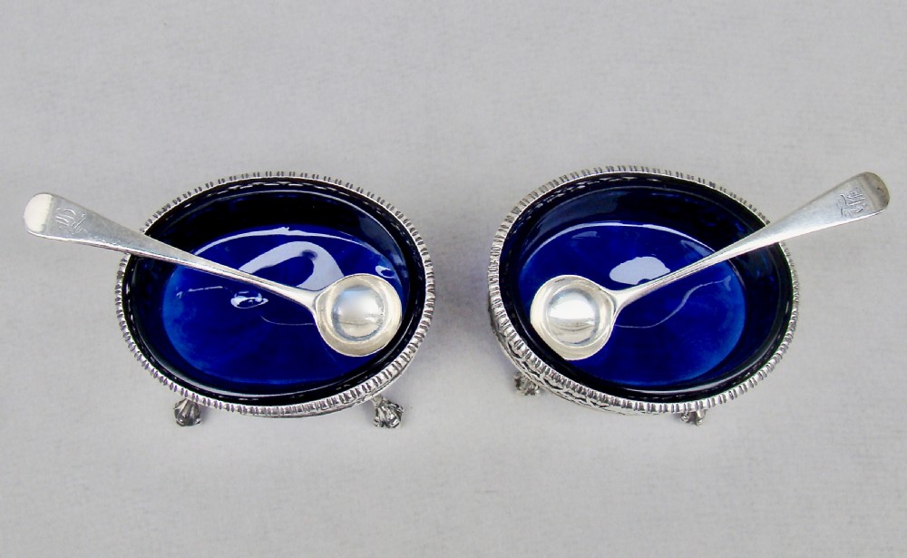 ROBERT HENNEL GEORGIAN SILVER SALTS,  LONDON 1773 View VIII