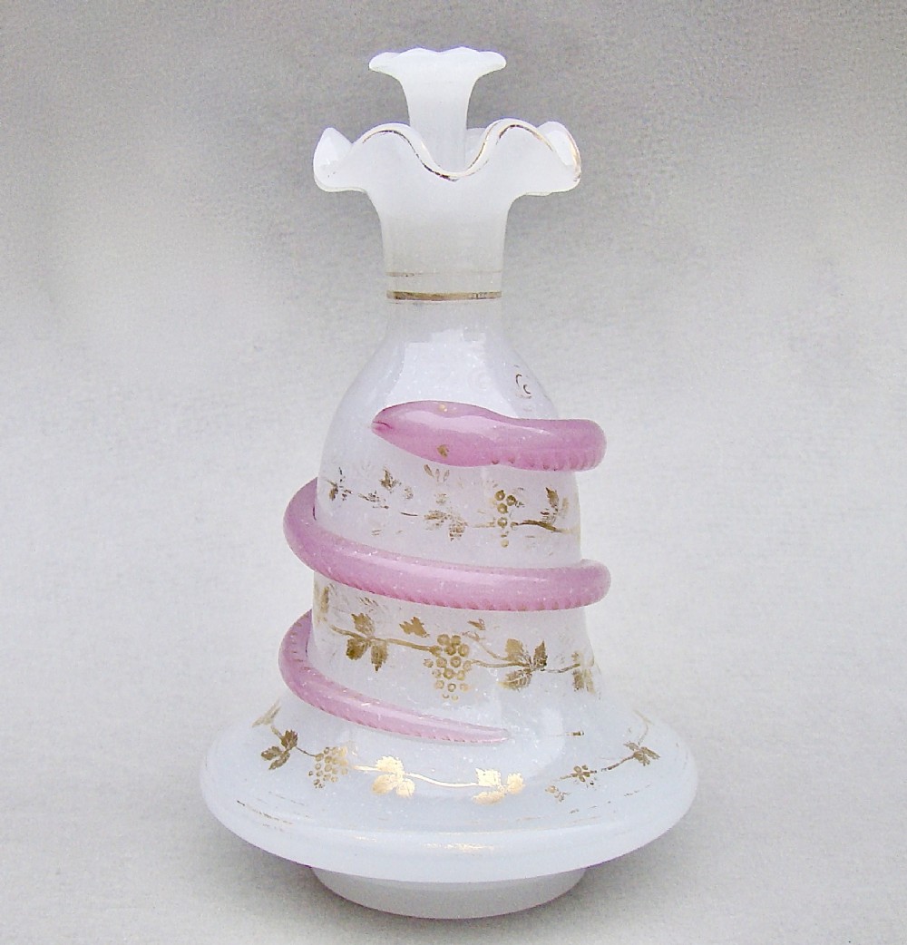 UNUSUAL FRENCH BACCARAT WHITE OPALINE 