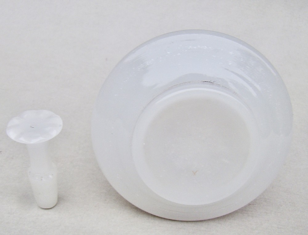 UNUSUAL FRENCH BACCARAT WHITE OPALINE 