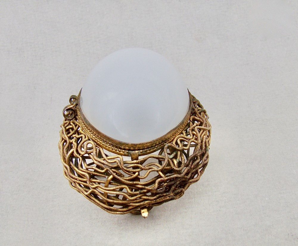 19TH C. FRENCH PALAIS ROYAL ORMULU & OPALINE GLASS  
