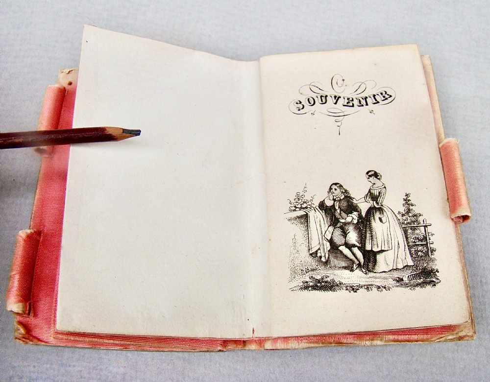 CHARMING FRENCH PALAIS ROYAL SILVER & MOTHER OF PEARL NOTEBOOK HOLDER, CIRCA 1880 View IV