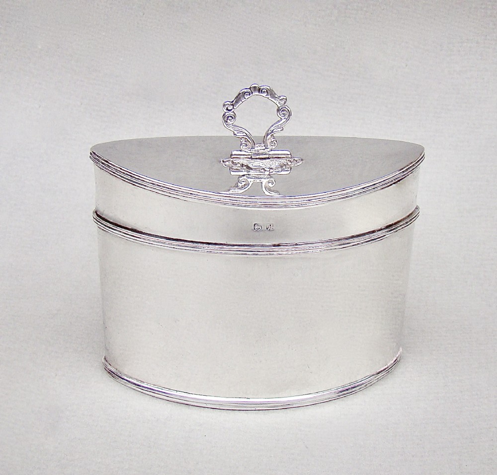 FABULOUS GEORGE V SILVER TEA CADDY BY BRACHER & SYDENHAM, BIRMINGHAM 1914