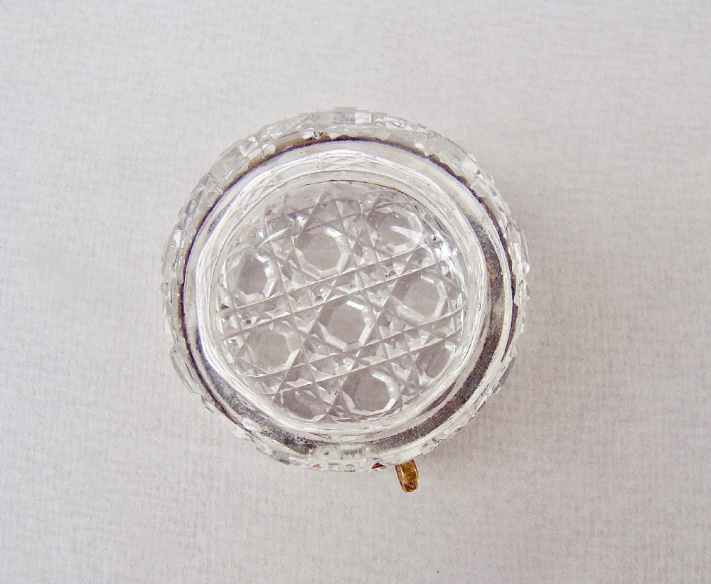 UNUSUAL 19TH C. FRENCH HOBNAIL-CUT GLASS TRINKET BOX , CIRCA 1890
 View VI