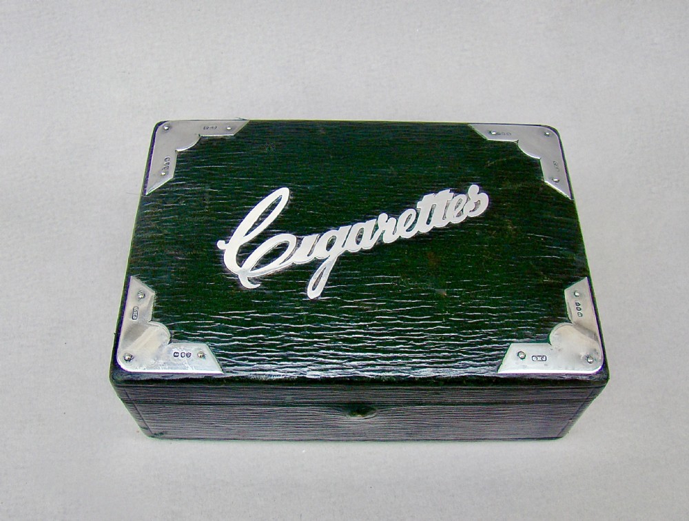 VICTORIAN SILVER MOUNTED CIGARETTE BOX BY GEORGE HENRY JAMES, LONDON 1891 View II