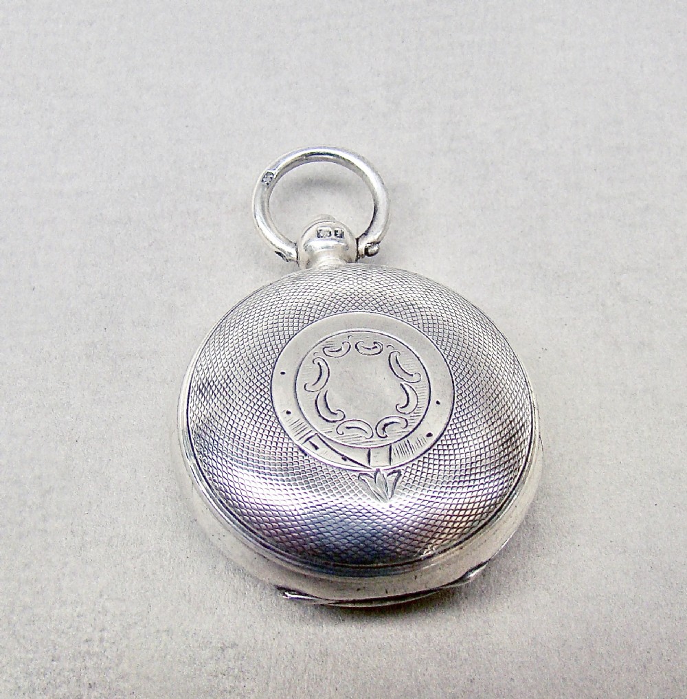 EXQUISITE EDWARDIAN SILVER SINGLE SOVEREIGN CASE BY DENNISON, BIRMINGHAM 1905
